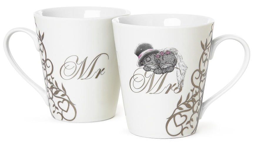 Mugg Mr & Mrs från Me to you (Miranda nalle) säljs på Nalleriet.se